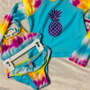 3 Piece Swim Set. Long sleeve shirt and a 2 piece bikini.